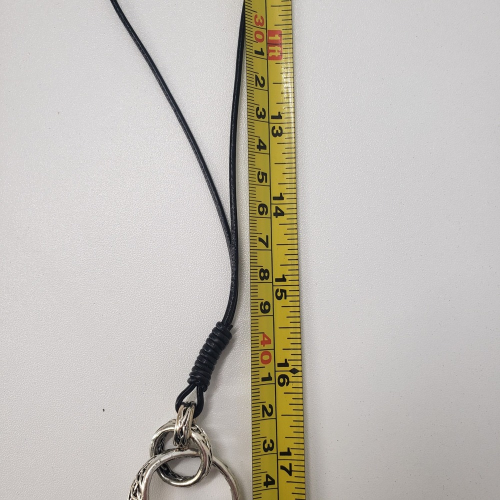 Silver Celtic Knot Interlocking Rings Pendant Nec… - image 3